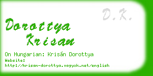dorottya krisan business card